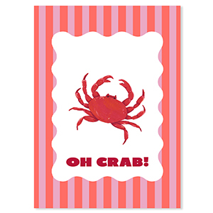 BY31&reg; Kaartjes voor sieraden "Oh crab!" Red-pink-white