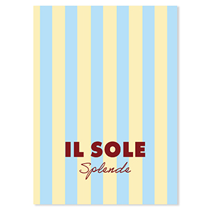BY31&reg; Kaartjes voor sieraden "Il sole splende" Yellow-light blue-mahogany red