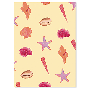 BY31&reg; Kaartjes voor sieraden sea life Yellow-pink-purple
