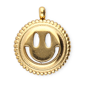 BY31&reg; Bedels van Stainless steel Roestvrij staal (RVS) smiley Gold