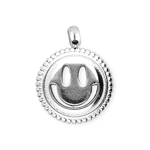 BY31&reg; Bedels van Stainless steel Roestvrij staal (RVS) smiley Silver