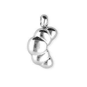 BY31&reg; Bedels van Stainless steel Roestvrij staal (RVS) croissant Silver