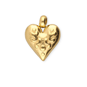 BY31&reg; Bedels van Stainless steel Roestvrij staal (RVS) heart Gold