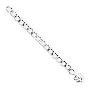 BY31&reg; Benodigdheden van Stainless steel Roestvrij staal (RVS) verlengketting set flower Silver