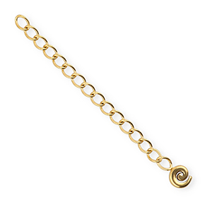 BY31&reg; Benodigdheden van Stainless steel Roestvrij staal (RVS) verlengketting set spiral Gold