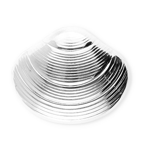 Statement broches van Stainless steel Roestvrij staal (RVS) shell Silver