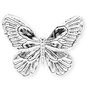 Statement broches van Stainless steel Roestvrij staal (RVS) butterfly Silver