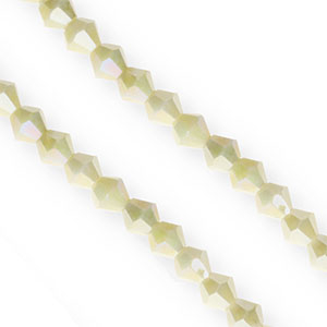 Top bicone facet kralen 6mm Lime-AB coating