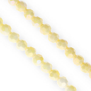 Facet kralen top quality round 6mm Yellow-AB coating