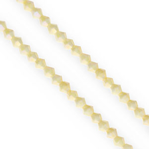 Top bicone facet kralen 4mm Light yellow-AB coating