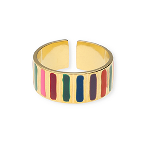 Ringen van Stainless steel Roestvrij staal (RVS) Gold-multicolour