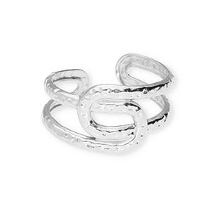 Ringen van Stainless steel Roestvrij staal (RVS) Silver