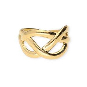 Ringen van Stainless steel Roestvrij staal (RVS) Gold