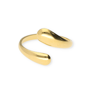 Ringen van Stainless steel Roestvrij staal (RVS) drops Gold