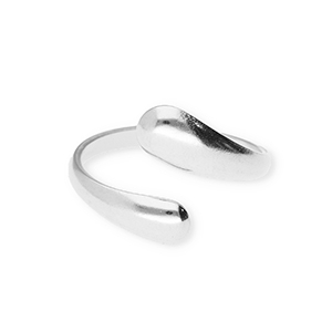 Ringen van Stainless steel Roestvrij staal (RVS) drops Silver