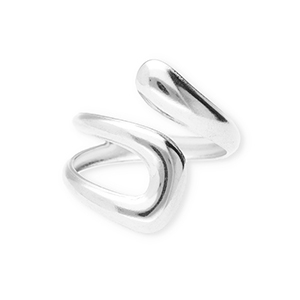 Ringen van Stainless steel Roestvrij staal (RVS) Silver