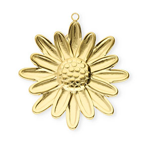 Bedels van Stainless steel Roestvrij staal (RVS) flower Gold