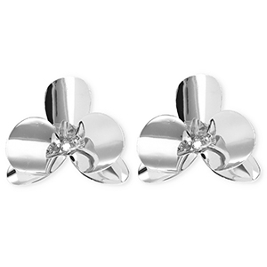 Statement oorbellen&nbsp;/&nbsp;oorstekers flower met RVS steker Silver