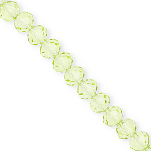 Facet kralen top quality disc 8x6mm Light green