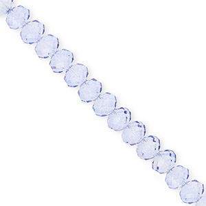 Facet kralen top quality disc 6x5mm Blue