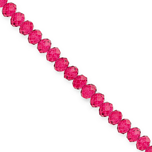 Facet kralen top quality disc 6x5mm Cherry pink