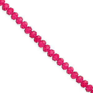 Facet kralen top quality disc 4x3mm Cherry pink