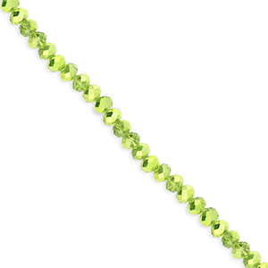 Facet kralen top quality disc 3x2mm Green-pearl shine coating