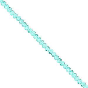 Facet kralen top quality disc 3x2mm Turquoise green