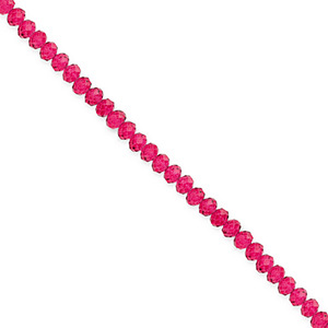 Facet kralen top quality disc 3x2mm Cherry pink