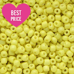 Rocailles 6/0 (4mm) Freesia yellow