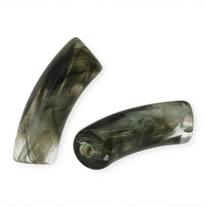 Kralen van acryl tube Marble greige