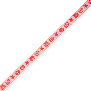 BY31&reg; Tekstlint sealife Light pink-powder blue-poppy red-gold