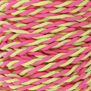 Gekleurd elastiek 2.5mm Neon pink-neon yellow