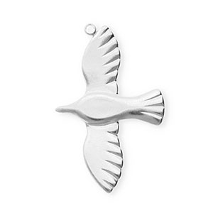 Bedels van Stainless steel Roestvrij staal (RVS) bird Silver