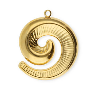 Bedels van Stainless steel Roestvrij staal (RVS) spiral Gold
