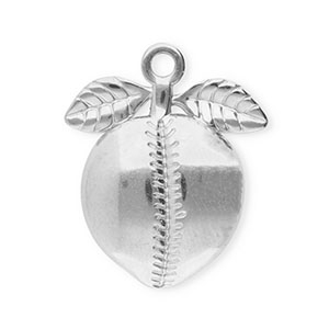 Bedels van Stainless steel Roestvrij staal (RVS) peach Silver