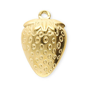 Bedels van Stainless steel Roestvrij staal (RVS) strawberry Gold