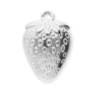 Bedels van Stainless steel Roestvrij staal (RVS) strawberry Silver