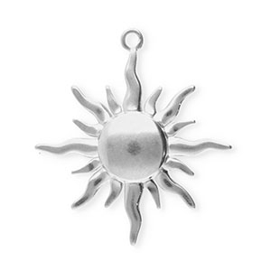 Bedels van Stainless steel Roestvrij staal (RVS) sun Silver