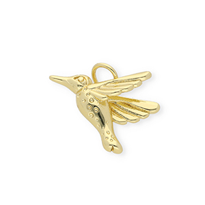 TQ metaal Brass bedels hummingbird Gold