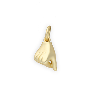 TQ metaal Brass bedels "I love you" Gold