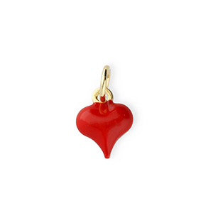 TQ metaal Brass bedels heart Gold-red