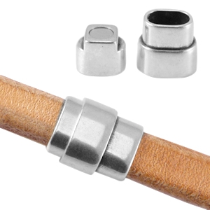 DQ metalen magneetslot Antiek zilver (nikkelvrij)