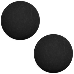Polaris Elements cabochon 7mm matt Nero zwart