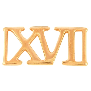 DQ metaal tussenstukken Romeinse #16 "XVI" Ros&eacute; goud (nikkelvrij)