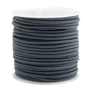 Gekleurd elastiek 2.5mm Dark grey