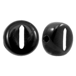 Acryl letterkralen letter I Zwart