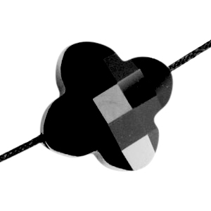 Facet fashion kralen clover Jet black