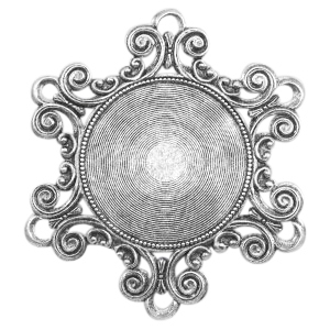 Metaal bedels TQ Barok style Antiek zilver