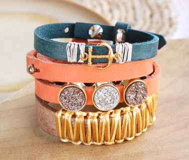 Polaris Cuoio setting voor 15mm leer en 20mm cabochon